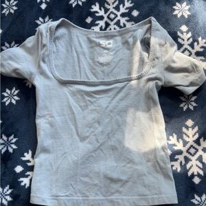 SO Women's Light Gray Square Neck Tee